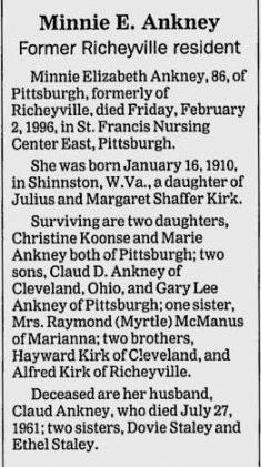 Minnie E. Ankney